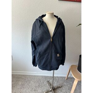 Carhartt Original Fit Men's Navy Blue Full Zip Sweater